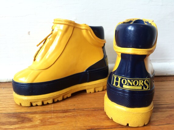 rain and hiking boots
