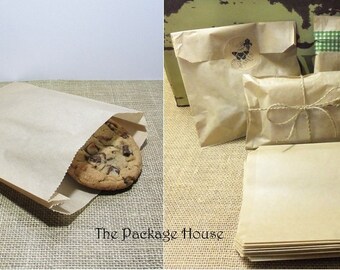 Kraft Glassine, Kraft Glassine Bag, Kraft Food Safe Bag, 50 Wax Lined Bags - Candy, Cookies, Sandwich, Baked Goods, Gifts, Treats