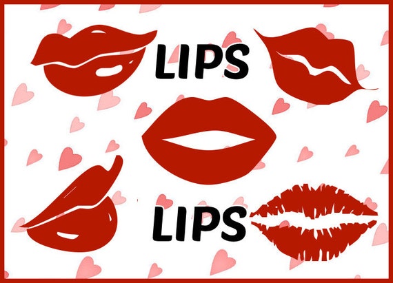 Download Lips Lips Lips SVG cuts for Cricut-Silhouette-Scrapbooking or