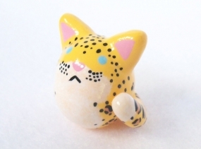 Chubby Leopard Totem - Handcrafted Totem Animal Miniature - Spirit Animal Sculpture