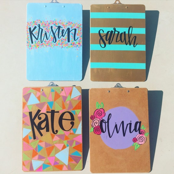 Customized Painted Clip Board Personalized Clipboard Flowers