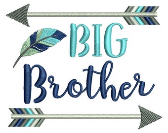 Big Brother Arrow Embroidery Design- Instant Download