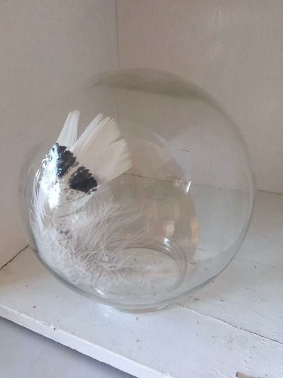 Vintage Light Fixture Round Globe By Beehindthymemarket Vintage Light Fixture Round Globe Clear Glass