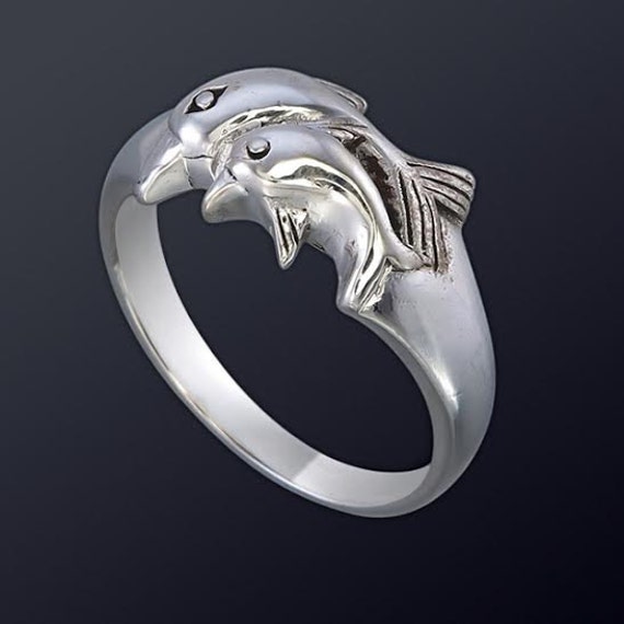 Dolphin Ring 925 Sterling Silver Dolphin Ring by handplayart