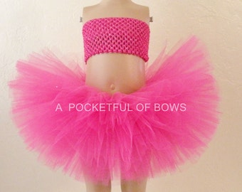 Hot Pink Tutu Skirt, Pink Tulle Skirt, Toddler Tutu Skirt