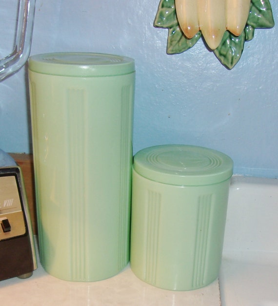 Vintage Jadeite Canisters