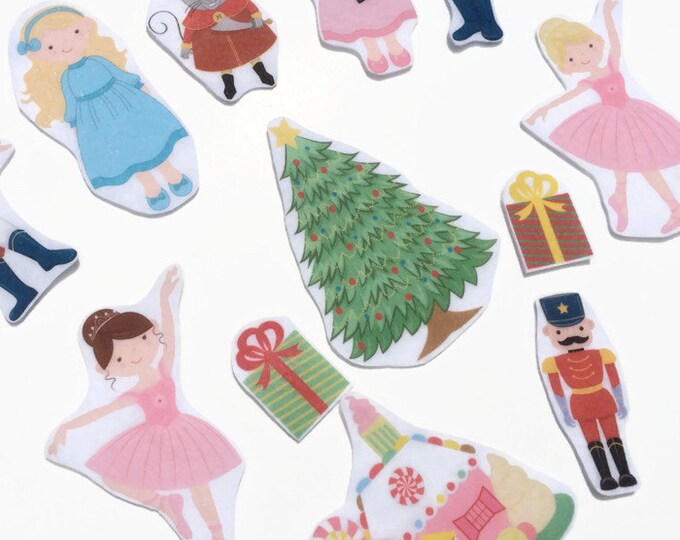 Nutcracker Felt Board Story Set, Children's Stocking Stuffer, Montessori Toddler Christmas Gift, Pretend Play Ballerina Toy, Gift for Girls