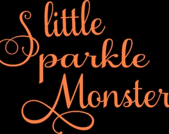 Little Sparkle Monster Svg Instant Download Cutting Machine File Fancy Font Halloween Svg Sparkle Svg Monster Svg