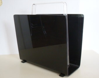 Mid Century Modern Lucite / Acrylic Magazine/Newspaper Rack