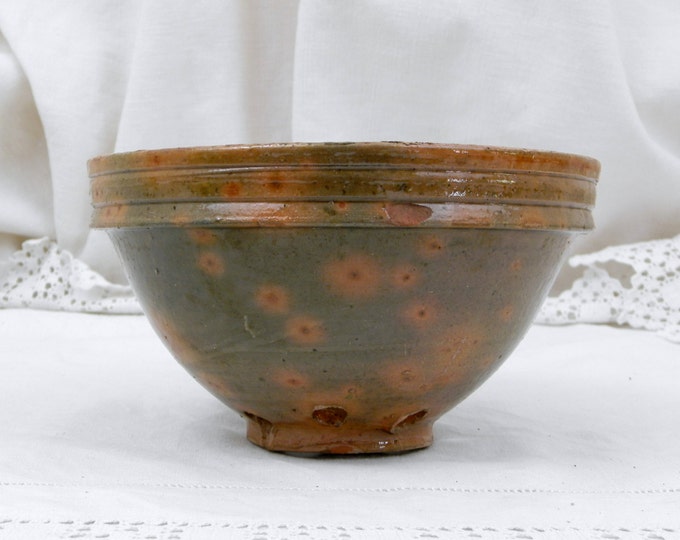 Antique Rustic French Hand Made Salt Glazed Terracotta Cheese Strainer /Mold / Berry Bowl / Colander / Strainer, French Country, Retro Rural Antique Rustic French Hand Made Salt Glazed Terracotta Cheese Strainer /Mold / Berry Bowl / Colander / Strainer, French Country, Retro Rural