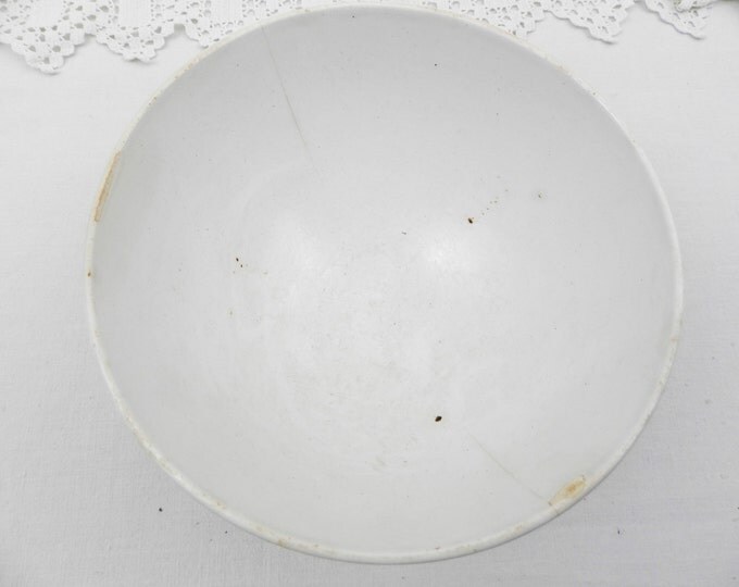 Large Antique French Ceramic Hand Painted Café au Lait Coffee Bowl, French Rustic Country Farmhouse Cottage Decor, Digoin Latte France Large Antique French Ceramic Hand Painted Café au Lait Coffee Bowl, French Rustic Country Farmhouse Cottage Decor, Digoin Latte France