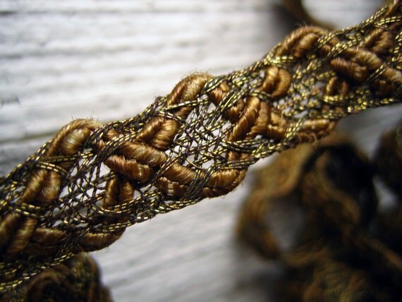Antique Trim with Metallic Thread Accents (Ref: A-3509 Box 2) by MetallicTrimEmporium steampunk buy now online