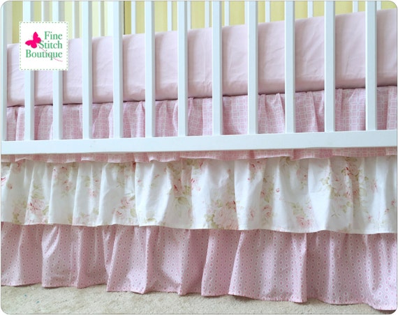 Vintage Floral Crib Skirt 107