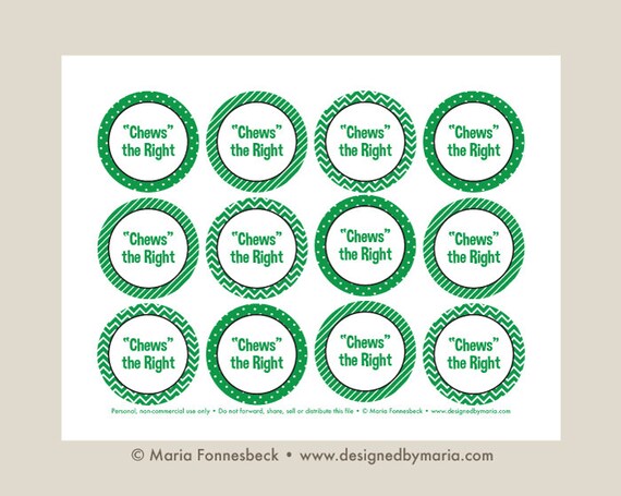 chews the right ctr favor tag printable lds primary or lds