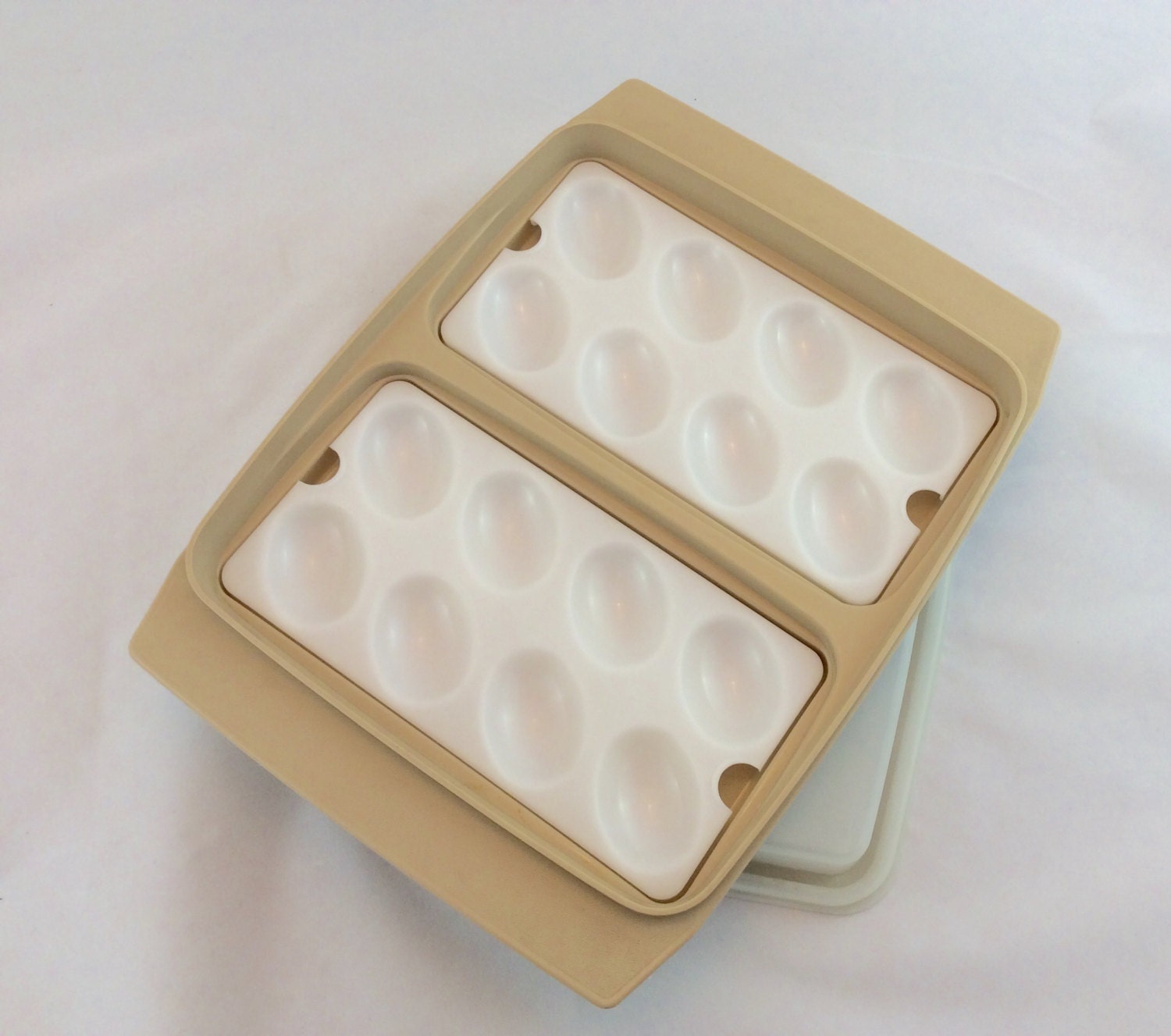 Vintage Tupperware Egg Tray Tupperware Tan Deviled Egg