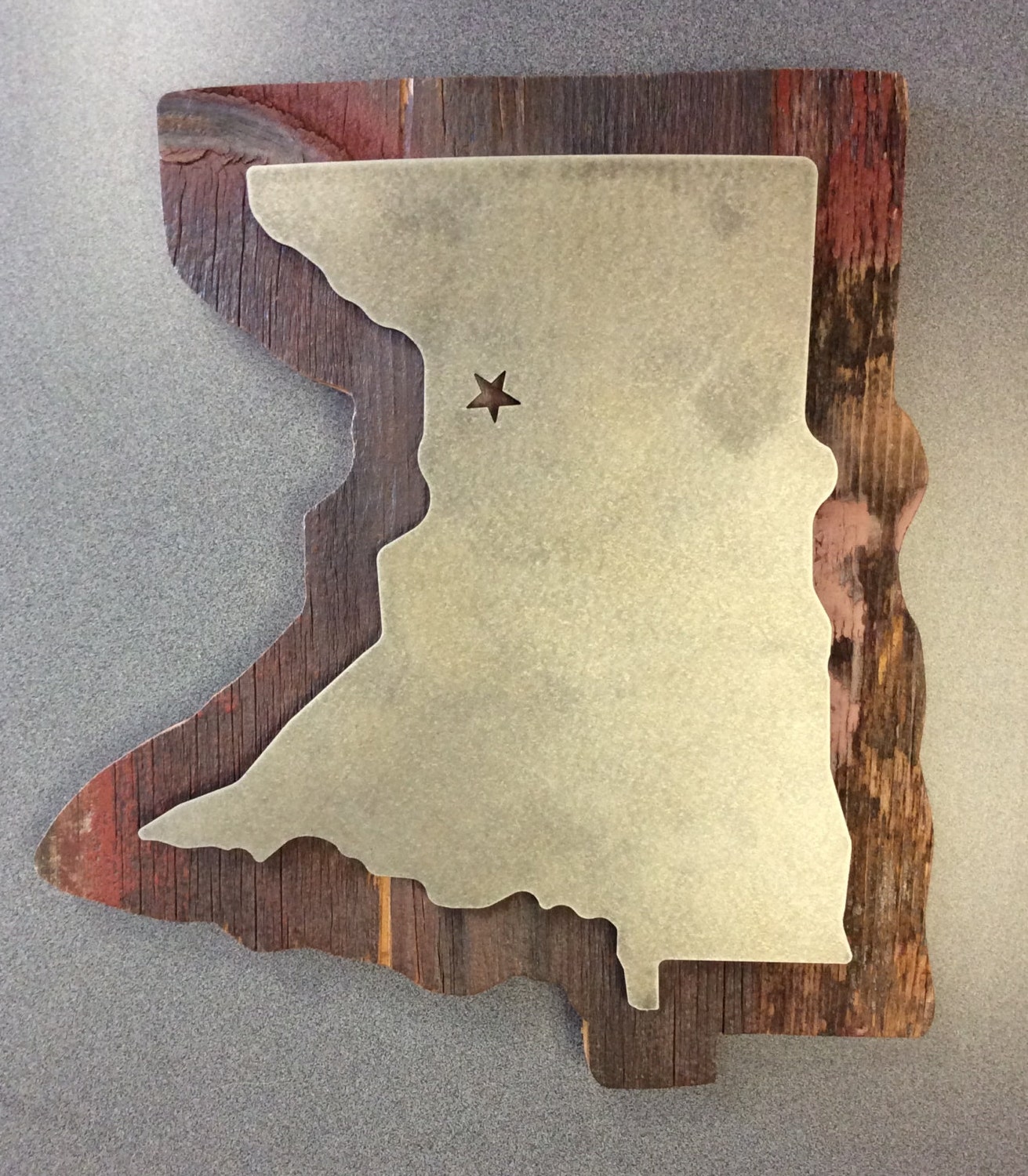Minnesota Wall Art Metal on Barnwood by NorskHoneybee on Etsy