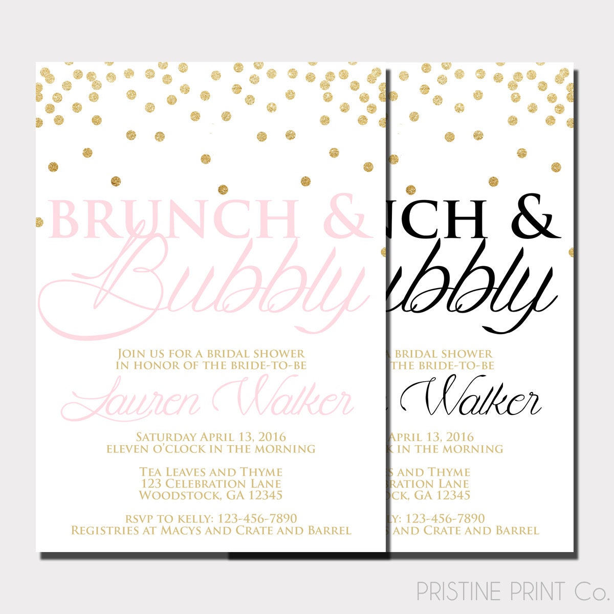 Brunch And Bubbly Bridal Shower Invitations 10
