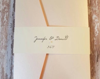 Denim and Lace Wedding Invitation Denim by JenniferGinvitations