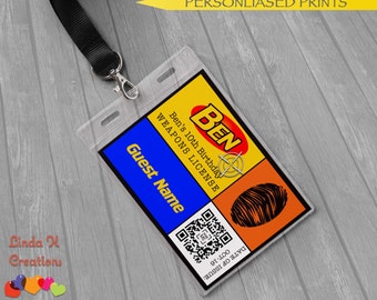 Dart Tag "Nerf Wars" Inspired Party Name ID Tags | Personalised & ready to DIY print