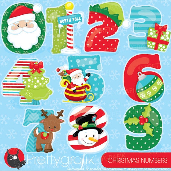 clipart christmas numbers - photo #14