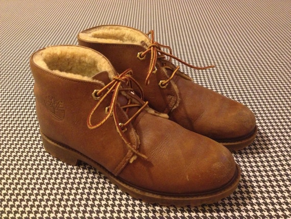 1970's sheepskin lined Timberland chukka boots