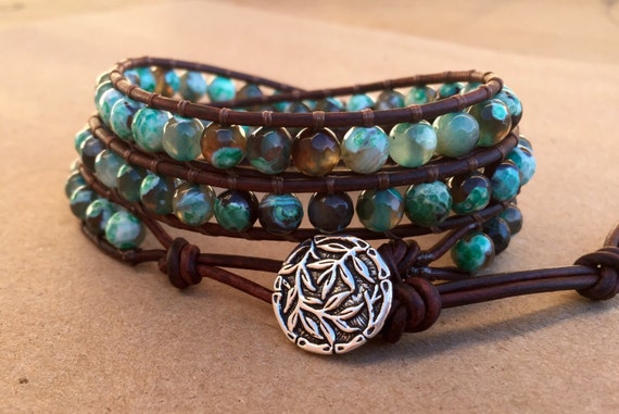 Items similar to Mossy Forest - Healing Wrap Bracelet on Etsy