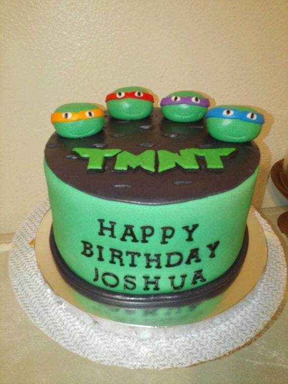 Ninja turtles manhole cover cake topper