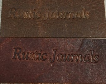 Custom monogram or name embossing gold emboss, silver emboss leather emboss