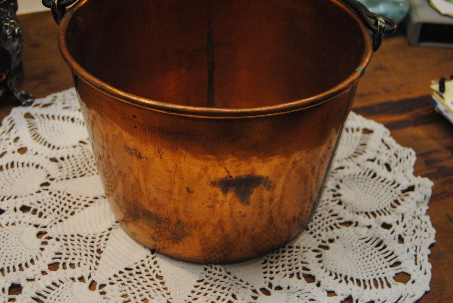 Vintage Copper Pot Kettle/Bucyrus Ohio/D. Picking and