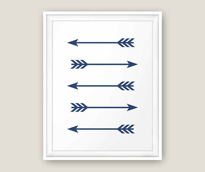 Navy Arrows Blue Tribal Print Tribal Arrows Baby by MoonlightPrint