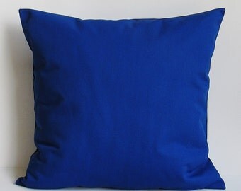 Cobalt Royal Blue Pillow Cover Decorative Throw Accent Sofa Bed Couch 16x16 18x18 20x20 22x22 12x14 12x16 12x18 12x20 14x22 American Zipper