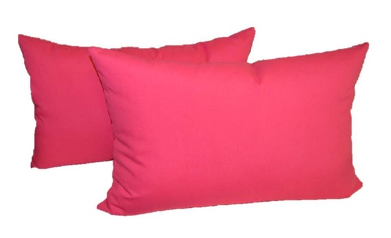 Set of 2 Indoor / Outdoor Rectangle / Lumbar Pillows Solid