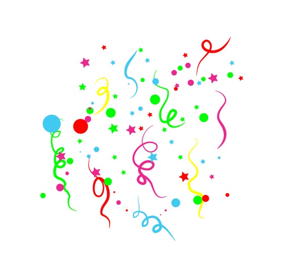 SVG Confetti New Year Cuttable File INSTANT DOWNLOAD for