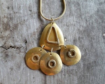 Les Bernard Rare Species Made in Israel Gold Tone Necklace