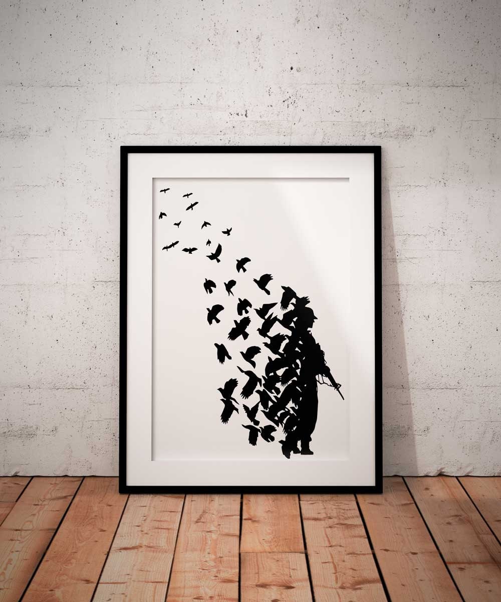 banksy print street art graffti art stencil art banksy