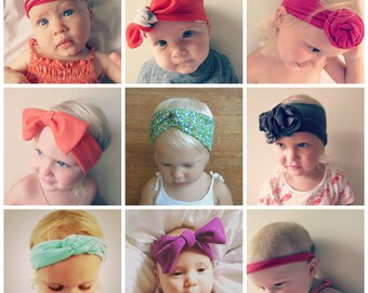 KNOT HEADBAND PATTERNS - 10 baby headband patterns - Adult headband patterns - Easy Sewing Patterns