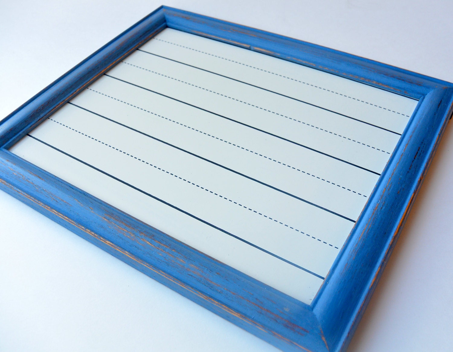 Blue Framed Dry Erase Board White Board School Kids