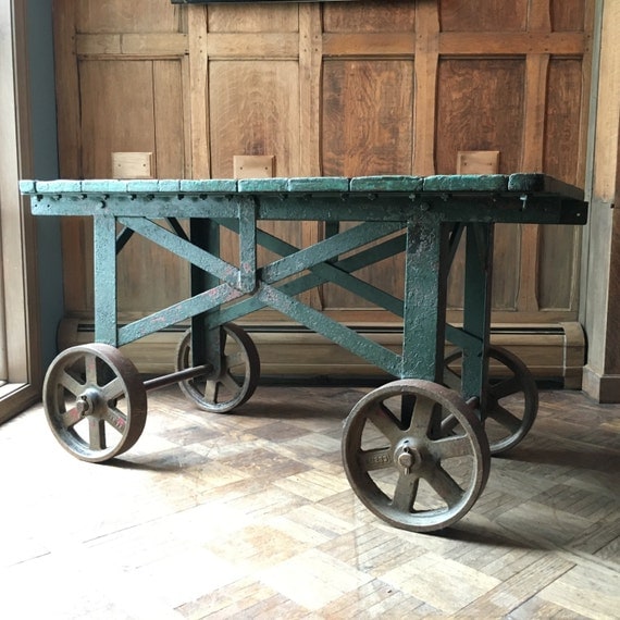 Vintage Factory Cart Industrial Factory Cart Vintage Media