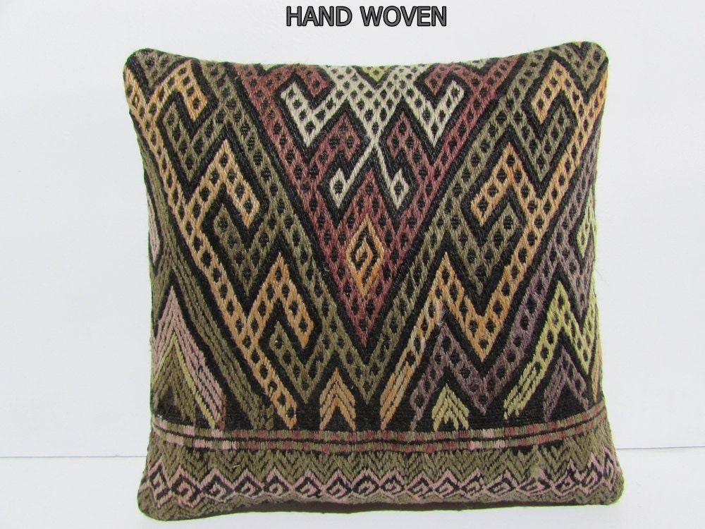 ethnic decor 18x18 ethnic throw pillow by DECOLICKILIMPILLOWS