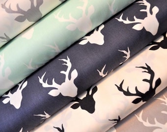 Buck Forest Fabric Bundle from Hello Bear - Art Gallery - Bonnie Christine. Deer Antlers. 100% premium cotton. Select Your Length