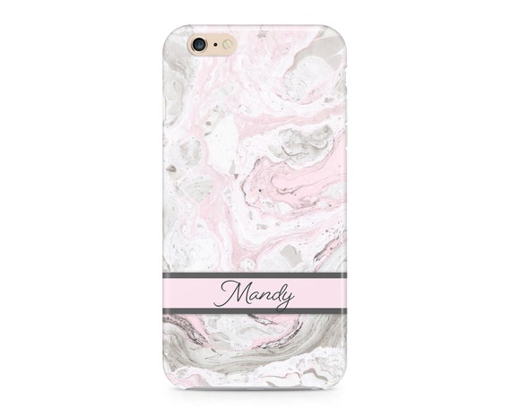Pink and Grey Marble iPhone Samsung Galaxy Custom Phone