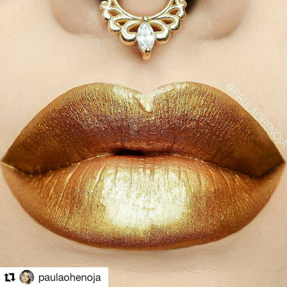 Pre order Metallic gold lip gloss in GLAM by TwistedVixenCosmetic