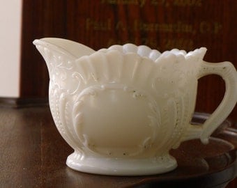 Portieux Vallerysthal milk glass cream pitcher