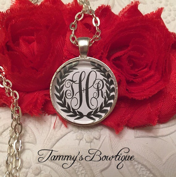 Items similar to Monogram Necklace, Personalized Jewerly, Monogrammed