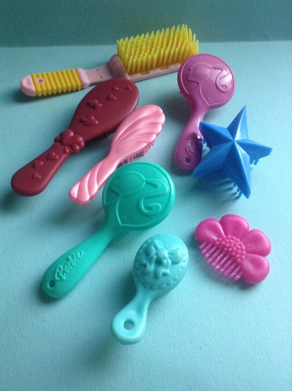 Doll Hair Brushes & Comb, mixed set of 8, Barbie