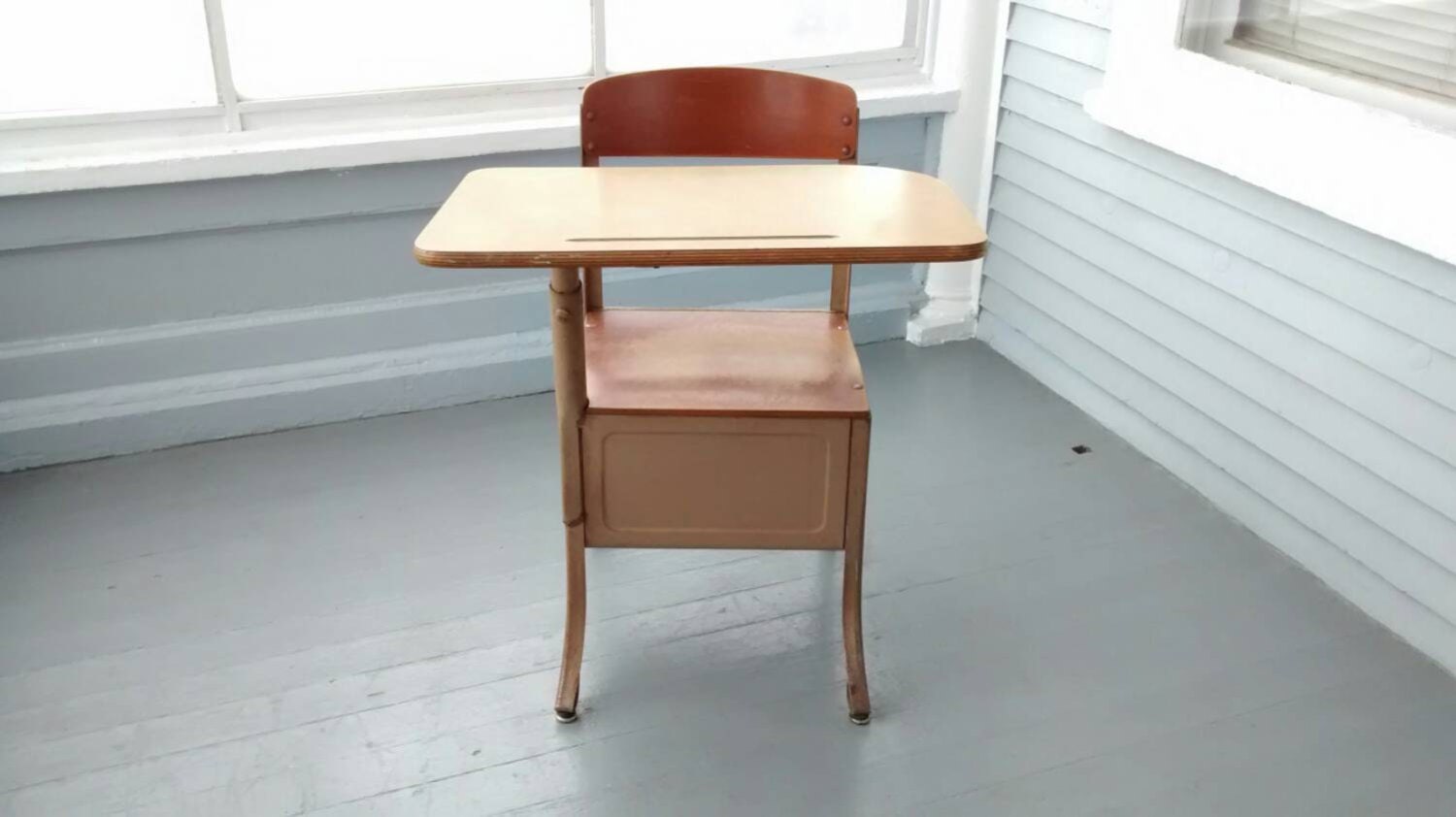 Sale School Desk Kids Desk and Chair by RhymeswithDaughter on Etsy