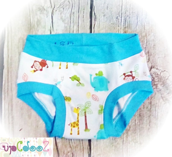 Size 18 months Baby Girls underwear Teal Jungle Undies by upCdooZ