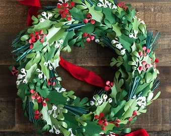 SVG FILE: DIY Paper Christmas Wreath
