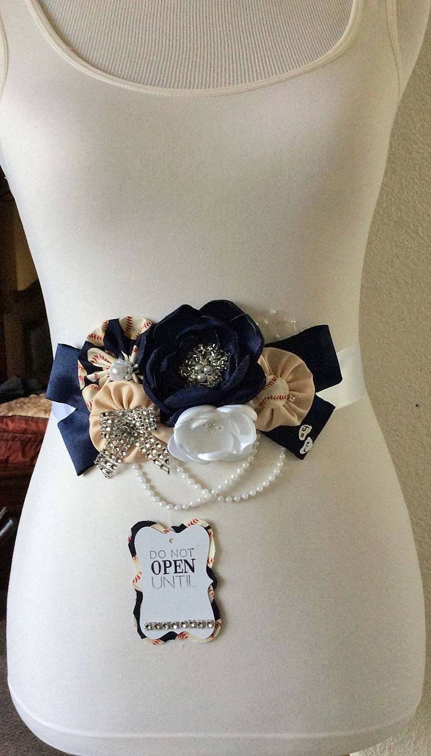 Baseball Maternity Sash Belly Sash Maternity Belt Sports