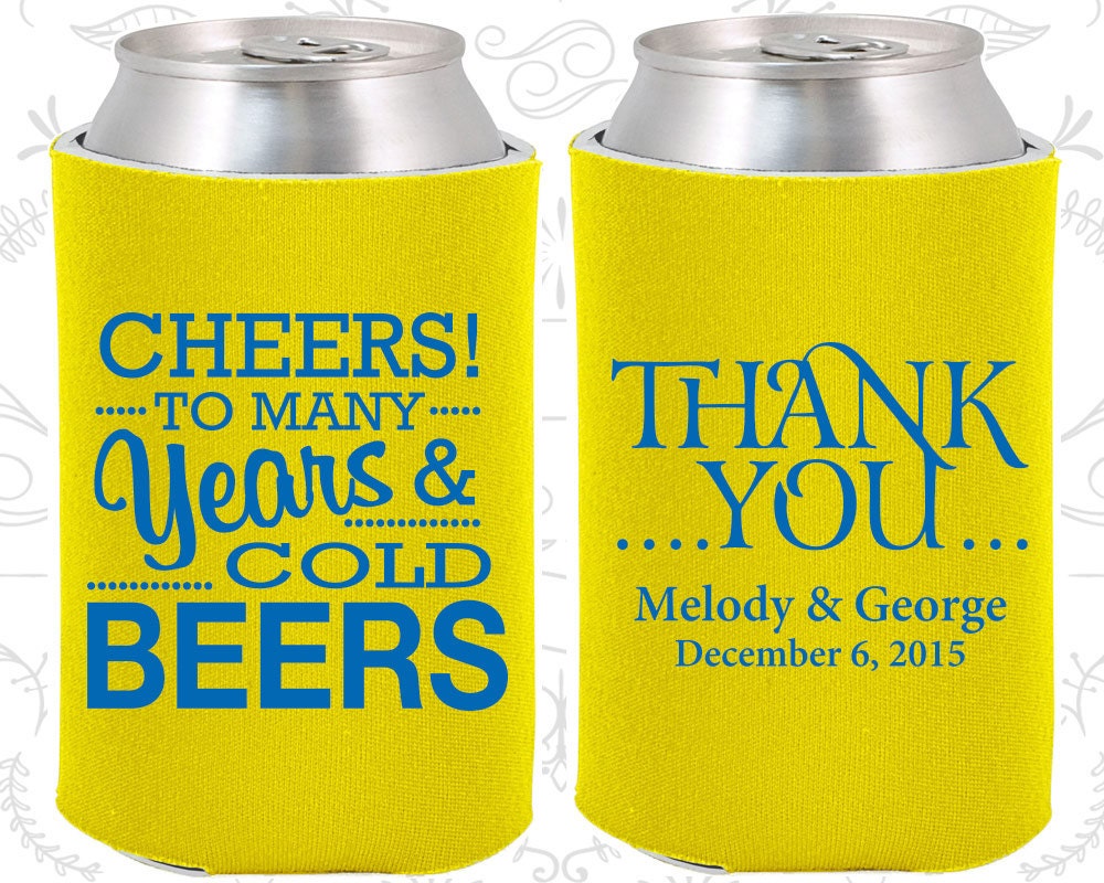 Cheers to many years and cold beers Wedding Gift Thank You